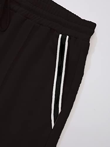 FIOXA Dvije komadne odjeće za muškarce muškarci kontrastni traku za kratke hlače za struku