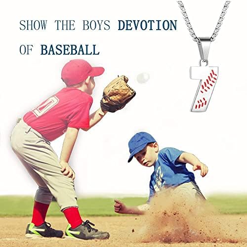 Tliwwf Inspiracija Bejzbol dres broj ogrlica od nerđajućeg čelika čari Broj privjesak za dječake muškarci