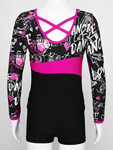 Yartina gimnastički triko za djevojčice dvodijelni ukršteni uzorak dizajn ples Atletski Biketard