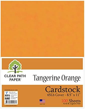 Paket - 2 predmeta - Tangerina Narančasta kartonstok - 8,5 x 11 inča - 65LB poklopac / peščenjak narančastog