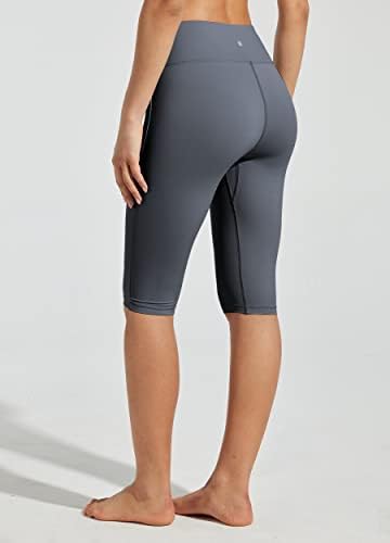 Willit ženske koljena tragovi kapri s džepovima visoke stručne vježbe kaprisu hlače za ljetni joga vježba