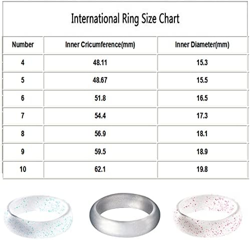 2023 Novi silikonski prsten 5,7 mm široki prsten joga prstena sportski prsten biserni svijetli silikonski
