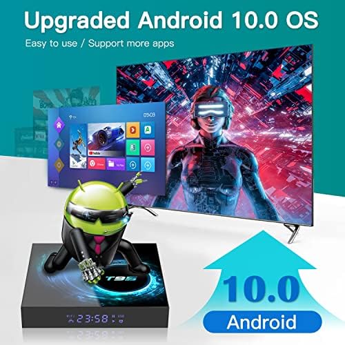 Android TV Box T95 Android 10.0 tv Box 2022 4GB RAM 32GB ROM Smart TV Box 4K Android Box H616 Quad-Core