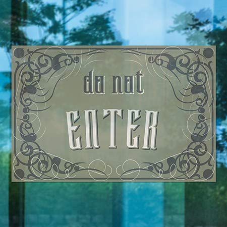 CGsignLab | Ne ulazite u -Victorian gotički prozor Cling | 27 x18