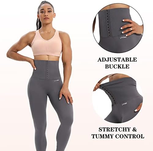 Livome High Squik korzet gamaše za ženske struk treneričke temmeske kontrole yoga hlače sa podesivim pojasom