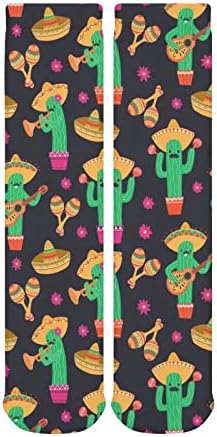 Weedkeycat slatki smiješni meksički kaktus debeli čarape Novost smiješno ispis Grafički casual