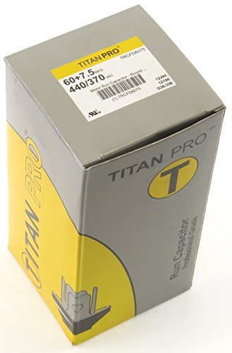 Titan TRCFD6075 dvostruki Nazivni kondenzator motora okrugli MFD 60/7. 5 volti 440/370