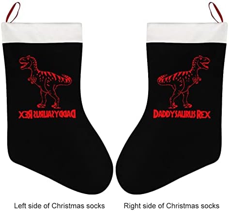 DaddySaurus Rex Božićne čarape Kratki plišani Xmas čarape Viseći ukras za božićno uređenje kamin