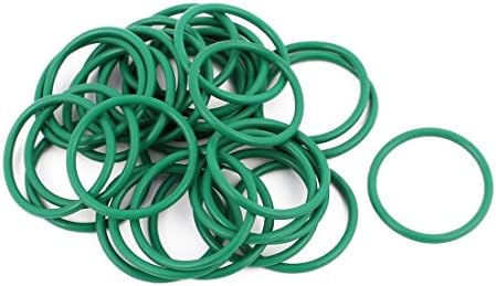 Aexit 30pcs Zelene brtve i O-prstenovi 25mm x 1,9 mm Otpornost na toplinu Nepritporna NBR nitrilna guma O prstena