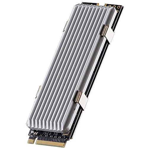 QIVYNSRY M. 2 heatsink 2280 SSD hladnjak, podržava samo jednostrani 2280 M. 2 SSD, sa termičkom silikonskom podlogom za PS5 PCIE NVME M. 2 SSD ili NGFF SATA M. 2 SSD Računar i PC, srebro