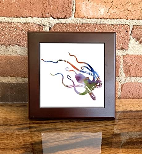 Apstraktna Hobotnica Akvarelna Art Dekorativna Pločica
