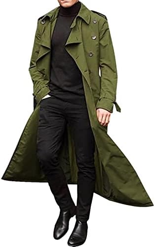 Muški vodootporni kaput sa dvostrukim grudima Klasični kaput od kaputa sa remenom