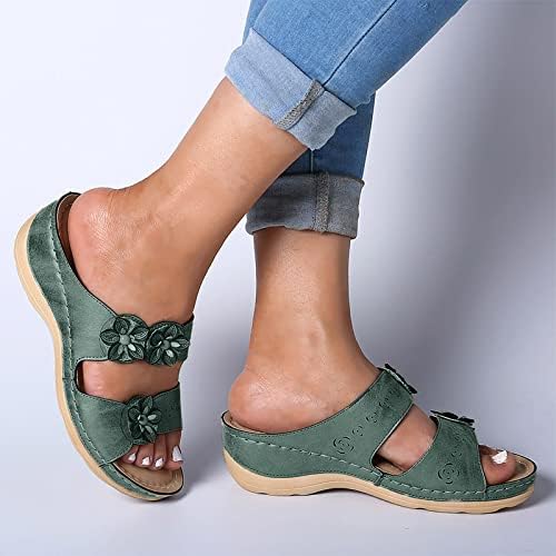 UQGHQO Cipele za žene Sandale Klinovi, žene klizne na klinovi Sandale Platform Boho Sandale Udobne sandale