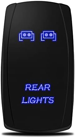 Micuning Mic-LSR12 5Pin Zadnja svjetla Rocker prekidač za uključivanje LED svjetlo 20a 12V, plava