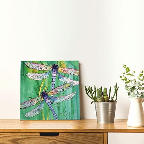Dragonfly I Narcisi Akvarelna Slika Platnena Zidna Umjetnost Dekorativne Slike Moderni Kućni Zidni Dekor Za Dnevni Boravak Kuhinja Spavaća Soba 12 X 12