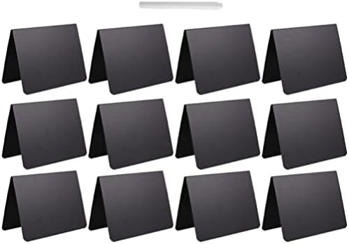 NUOBESTY 12kom Mini tabla znakovi stojeći stolna tabla izbrisive ploče za bilješke i olovka Set naljepnice za