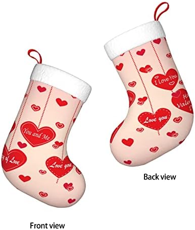 Romantična ljubav Božićne čarape Romantična ljubav Dvostrana kamina Viseći čarape