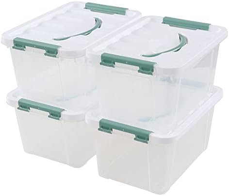 Anberosterokretalište 5,5 Kreira čista plastična kutija sa poklopcem, 4 pakovanja zasun za pohranu