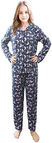 Pidžama na kopčanje za djecu Loungewear Dječija odjeća za spavanje urez ovratnik PJs Odjeća dvodijelni Set 5-12 godina