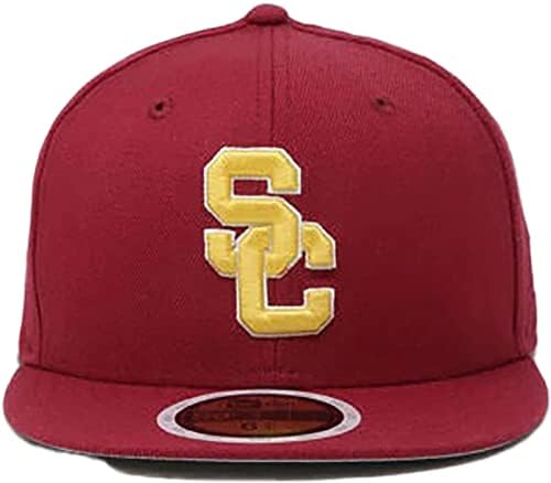 Nova Era USC Trojans Omladinski Junior Logo Grand 9Fifty podesivi Snapback Kardinal crveni šešir sa žutim logotipom