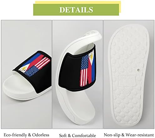 Američki Filipini Zastava kućne sandale neklizajuće otvorene papuče za masažu tuš Banje kupatilo