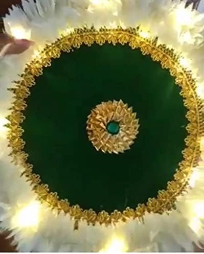 Dizajner od nehrđajućeg čelika LED lampica i cvijet ukrasili su Karwa Chauth Thali Plate Lota Chalni / Channi