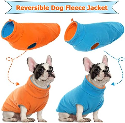 Zip up jakna od psa Reverzibilni runo pšeni pas hladni vremenski kaputi, topla zimska pas odjeća mekani