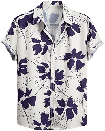 Muške havajske majice Havajski tropski grafički ispis kratkih rukava majica casual gumb dolje na plaži ljetna