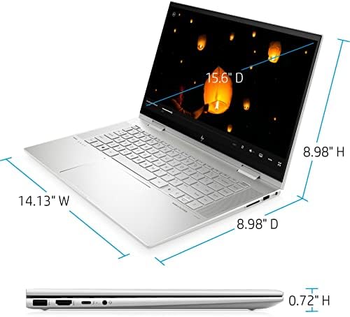 HP 2022 Envy X360 15.6 FHD IPS Touchscreen 2-u-1 Laptop 12th Intel Core i7-1260p 12-Core Iris Xe