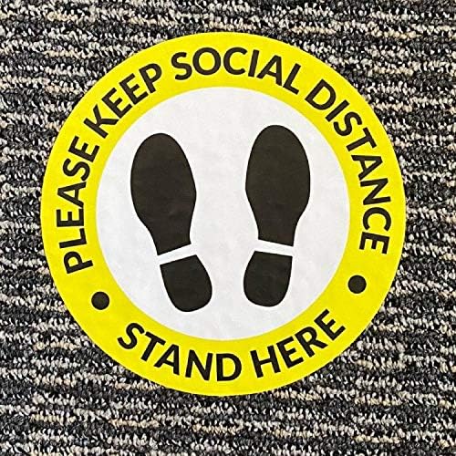 Social Distancing podne naljepnice za tepih / 6 stopa Obavijest pod za javna mjesta / sigurnosni sigurnosni