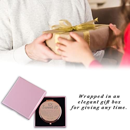 Sweet 16 Ideje Za poklon za djevojku Rose Gold kompaktna slatka za torbicu Travel sklopivo ručno ogledalo za