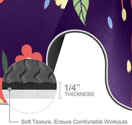 Siebzeh Floral Premium Thick Yoga Mat Eco Friendly Rubber Health & amp; fitnes Non Slip Mat za sve vrste vježbe