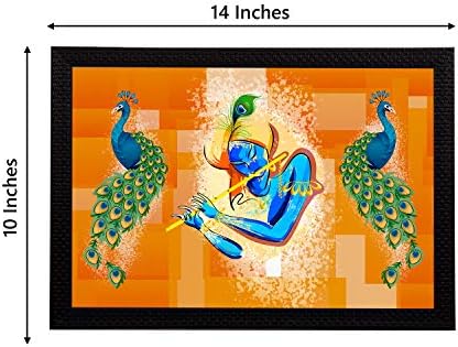 eCraftIndia Lord Krishna satenska mat tekstura UV umjetnička slika