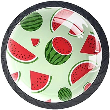 TYUHAW okrugla ladica povlači ručicu ljetno voće lubenica crveno zeleno štampanje sa vijcima za kućne ormare