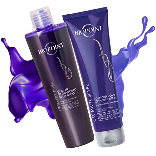 Biopoint Cromatix ljubičasti šampon i regenerator za plavušu za plavušu, plava bez žutog tonera