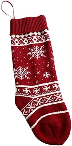 Alremo huangxing - božićna čarapa čarapa s poklon-torba Xmas Drvo viseći dekor - snježne pahulje,
