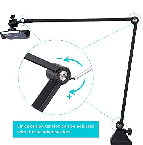 Acetaken stalak za web kameru sa 10 prstenastim svjetlom i stezaljkom za držač telefona kompatibilan