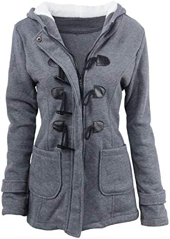 Zimski kaputi za žene s kapuljačom Fleece obložena topla jakna debela plišana gumna reverska odjeća plus veličina