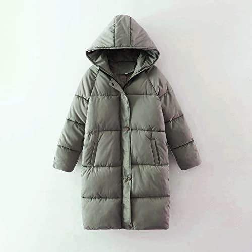 Prdecexlu vanjska zimska jakna za žene za žene Ležerni kasutni kaputni kaputni kaput Dugi udobni pamuk od punog