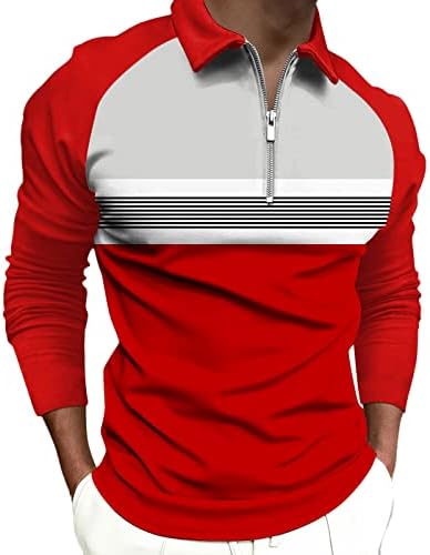 XXBR s dugih rukava Polo majice za muške, ulica moda Colorblock patchwork casual majica Fall Sports Golf