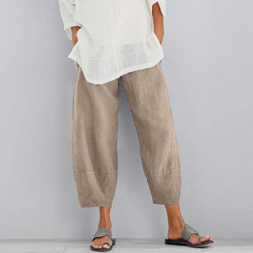 Kangma casual solid bend žene pamučne hlače hlače noge elastične pantalone labave hlače ženske