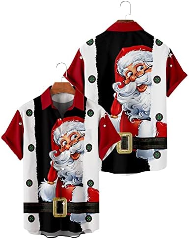 XXBR božićna majica s majicom, kratki rukav Xmas kostimi Santa Claus Ispiši labavi lopovizirani majica