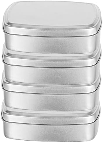 Doitool 4pcs kutija za sapun aluminijumske kutije sa poklopcima Spremnici sa poklopcima Skladišta kantice Metal sapun kutije Candy Case Prijenosni sapuni Skladištenje Canne Cannect Can