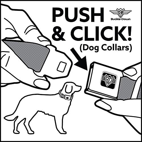 Kopčani sigurnosni pojas za pse - Ford Oval W / Tekst ružičasta - 1 Široka - odgovara 11-17 vrat - srednja