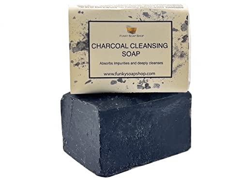 Funky sapun sapun za čišćenje uglja, prirodni ručni rad, 1 bar od 120g