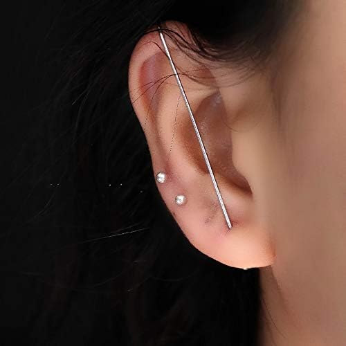 Minimalističke naušnice s kukicom za uvijanje ušiju za žene djevojke muškarci S925 srebra hipoalergene