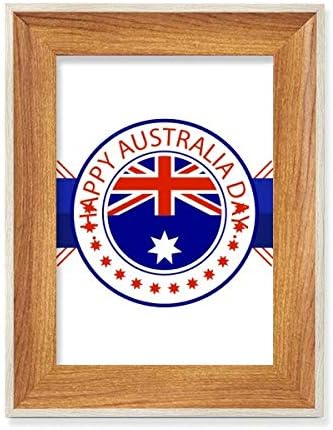 MCJS Happy Australija dan Zastava ilustracija Desktop drveni okvir za fotografije prikaz slike