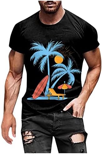Ayaso Fashion 3D plaža tiskana muške majice kratkih rukava Casual Hawaiian uzorak Atletska ljetna