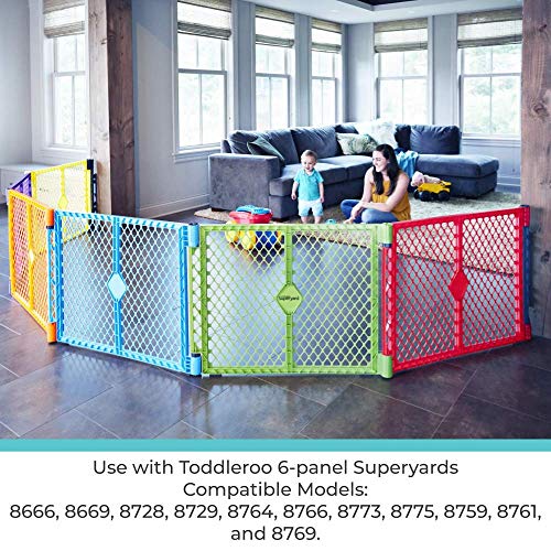 Toddleroo po North States Superyard Ultimate 8 Panel Baby play Yard & amp; Superyard wall mount Kit, Made
