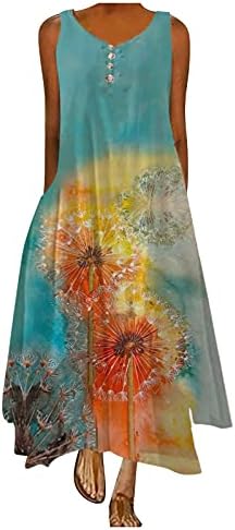 WYTong Žene Plus Size Haljine Modni Print Dress Daily Summer Casual Kratki Rukav Vintage Boemska